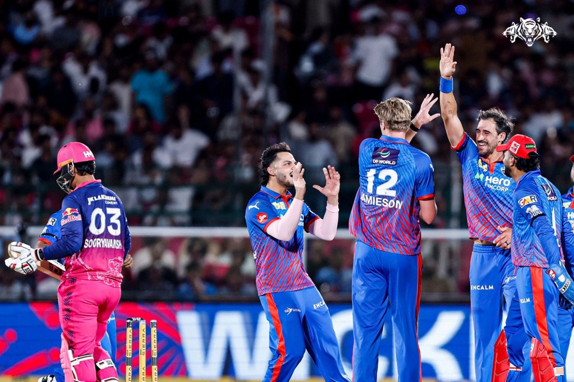 Kyle Jamieson roars in delight as he castles Vaibhav Suryavanshi for 4 in RR vs DC IPL 2026 clash [Watch]
