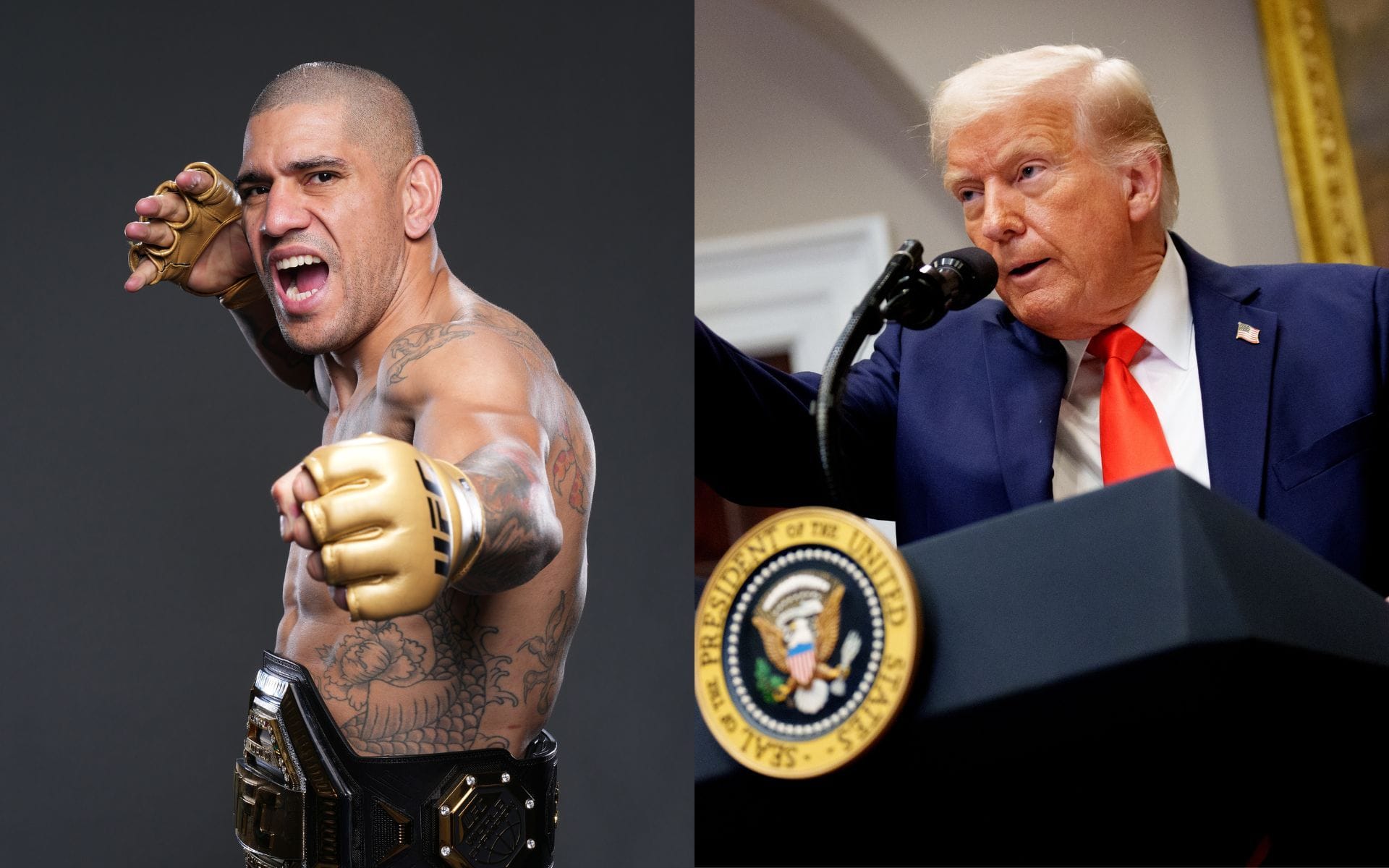 Donald Trump left stunned after shaking hands with Alex Pereira at the Oval Office