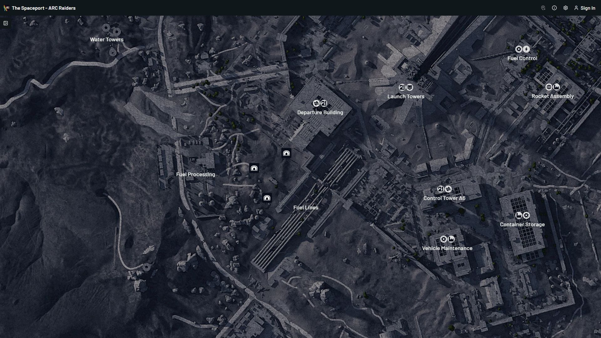 Hidden Bunker entrance location (Image via Embark Studios || arcraidersmaps.app)