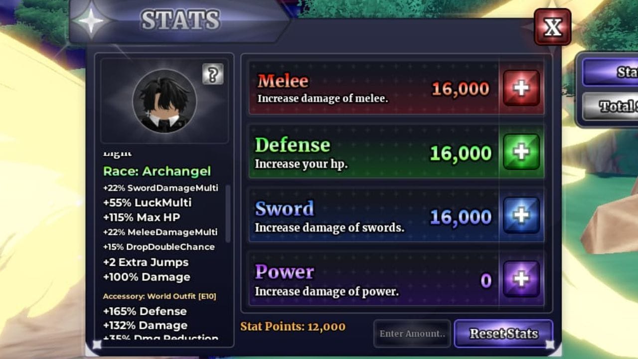 All buffs offered by the Archangel Race (Image via Roblox)