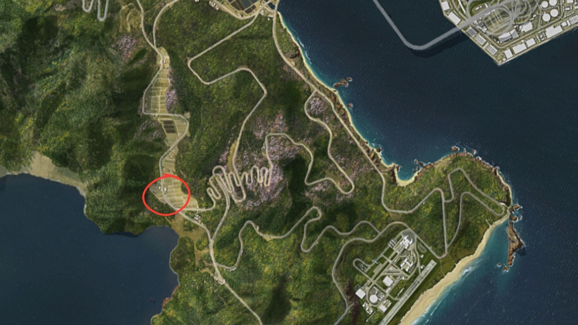 Nissan Skyline GTR 1971 is southwest of the Nagan region (Image via Xbox Game Studios || Map Genie)