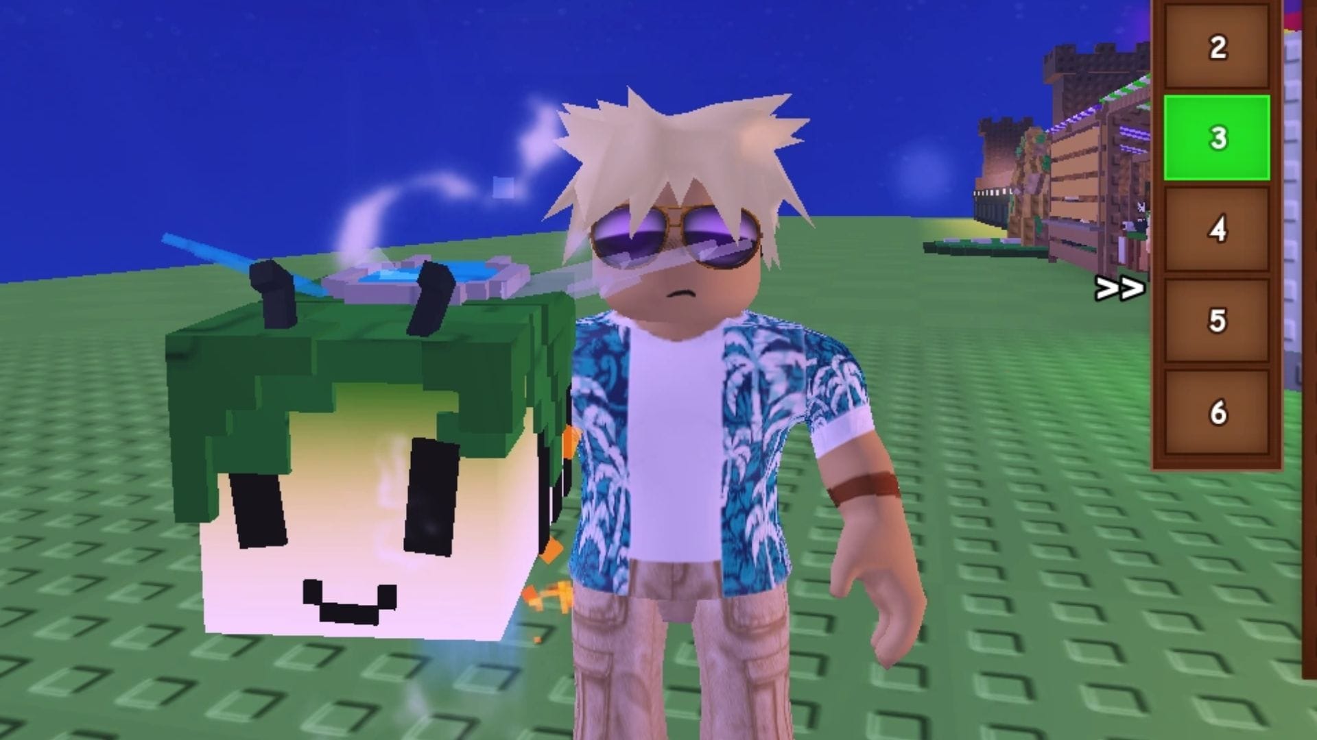 A Windy mutated Elemental Bee (Image via Roblox || Grow a Garden Wiki)