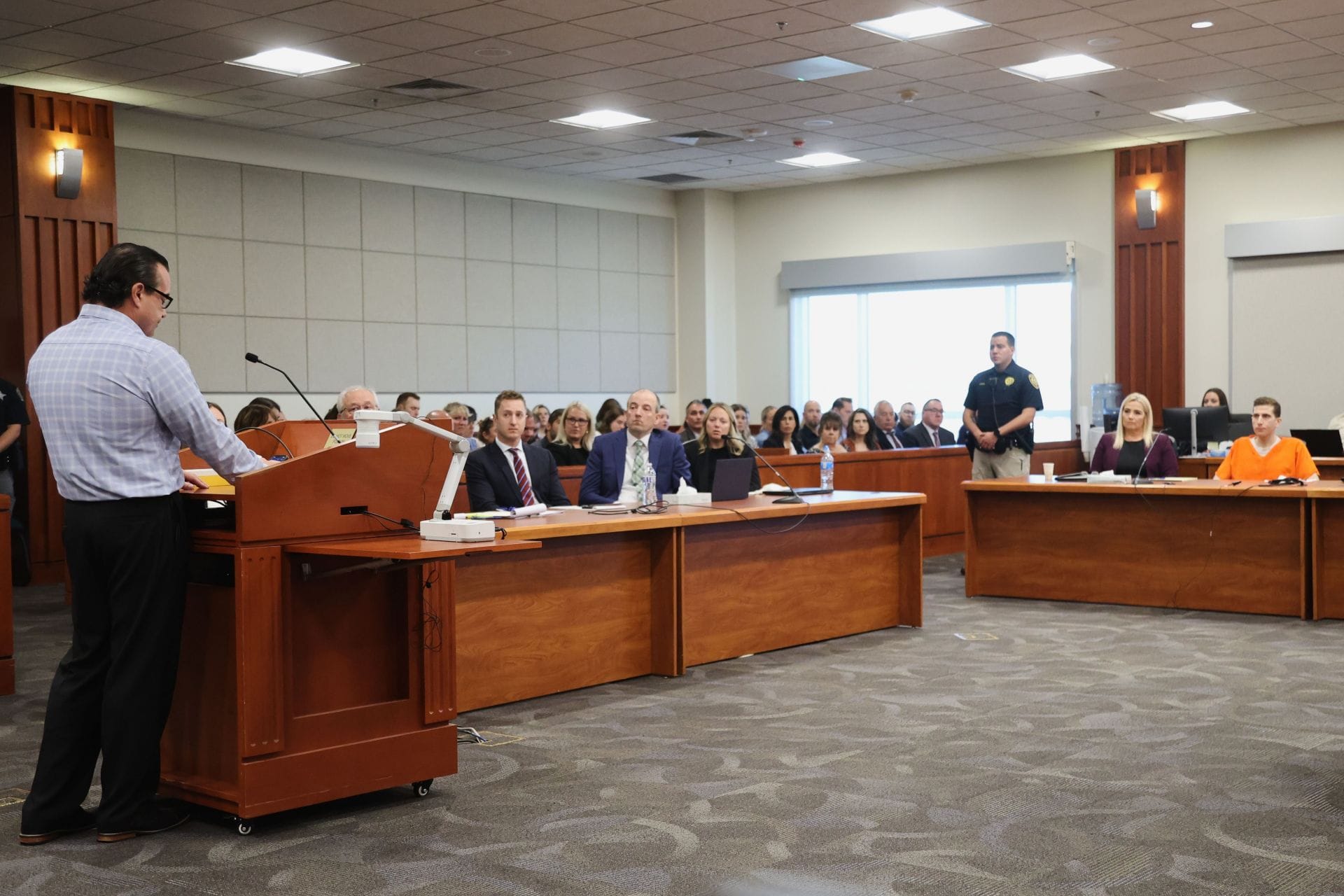 Steve Goncalves, father of victim Kaylee Goncalves, speaks at the sentencing hearing of Bryan Kohberger at the Ada County Courthouse on July 23, 2025 in Boise, Idaho. (Source: Getty)