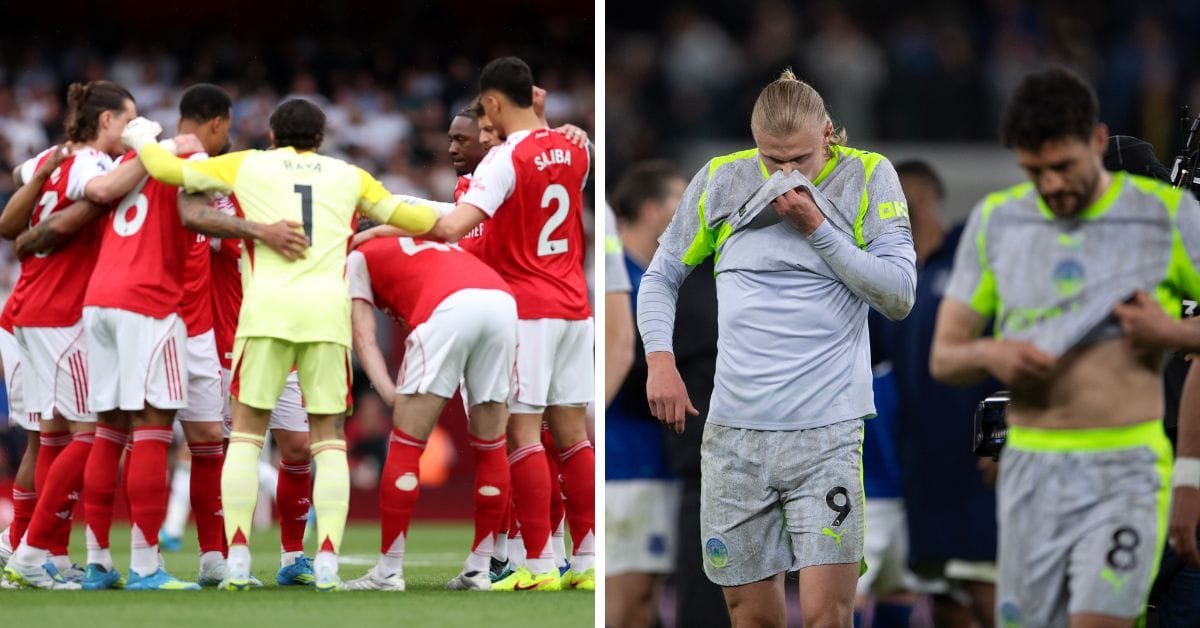 How many more points do Arsenal need to win Premier League title after Manchester City slip up against Everton?