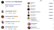 Stars reacted to Ripley's new post. (Source: Rhea Ripley on Instagram)