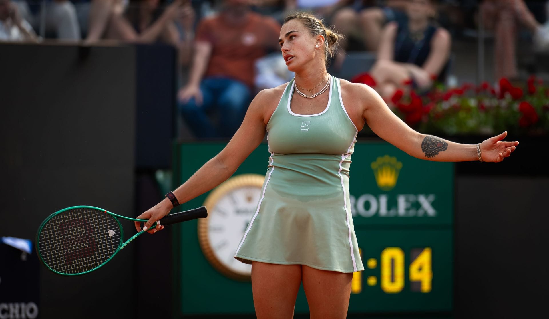 WATCH: Aryna Sabalenka furiously yells at team in frustration during shocking Italian Open loss