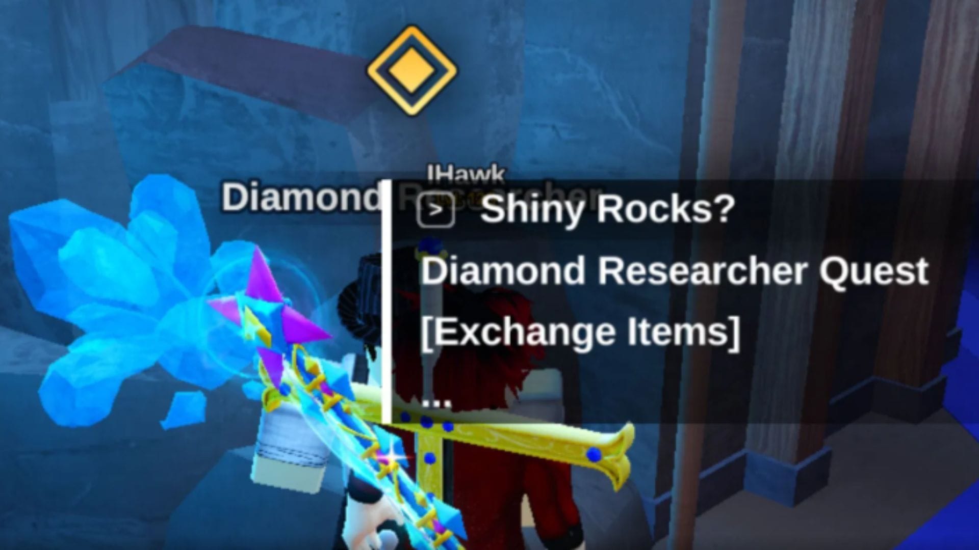 The Diamond Researcher Quest (Image via Roblox)