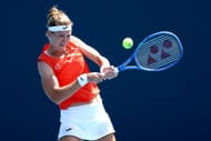 Marie Bouzkova in action at the 2026 Miami Open (Source: Getty)