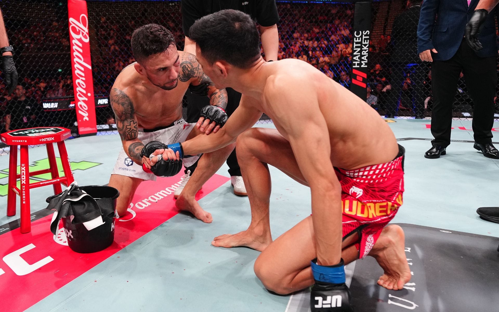"Investigate and cut Perez" - Fans react as low blow turns UFC Macau bout into No Contest