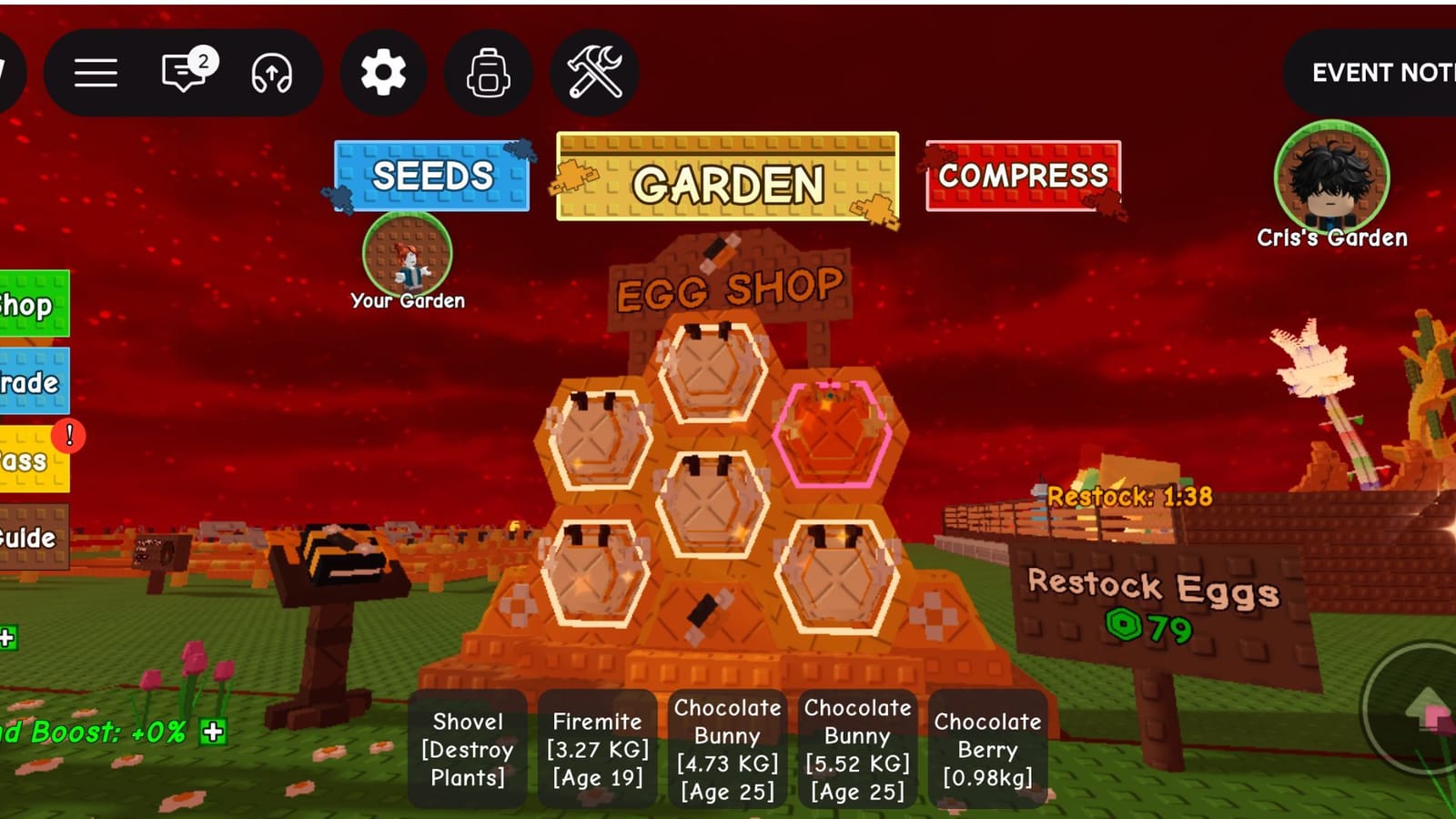 Vizzy Bee All Bees in Grow a Garden (Bizzy Bee Event 2026)