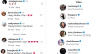 Stars comments and likes on Renee Paquette's post (Image via Instagram/@reneepaquette)
