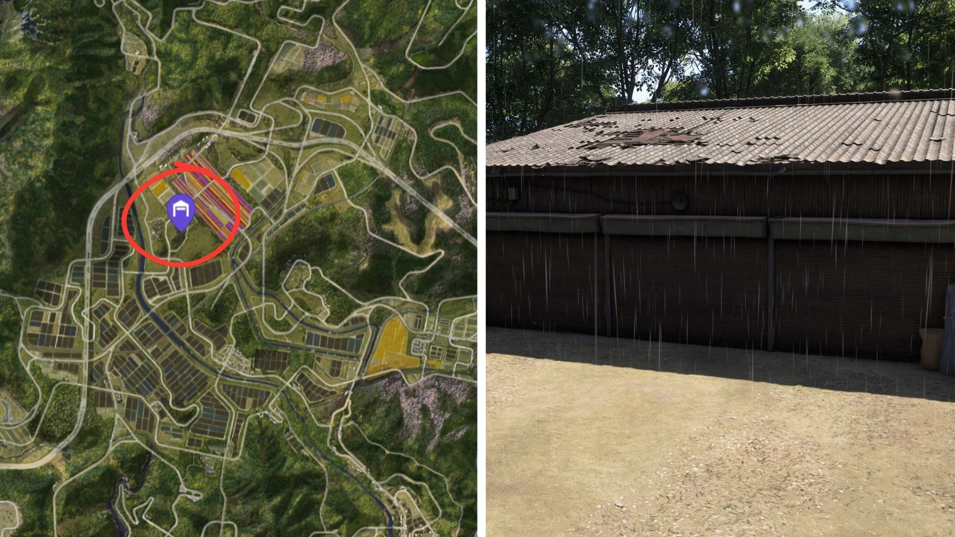 Barn Find to get the Lincoln Continental (Image via Xbox Game Studios || Map Genie)