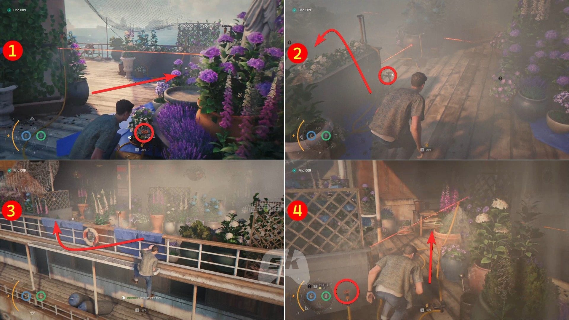 Track the lasers using water (Image via Sportskeeda Gaming || IO Interactive)