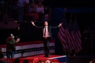Comedian Tony Hinchcliffe at a rally for former president Donald Trump on Oct. 27 at Madison Square Garden - Source: Getty