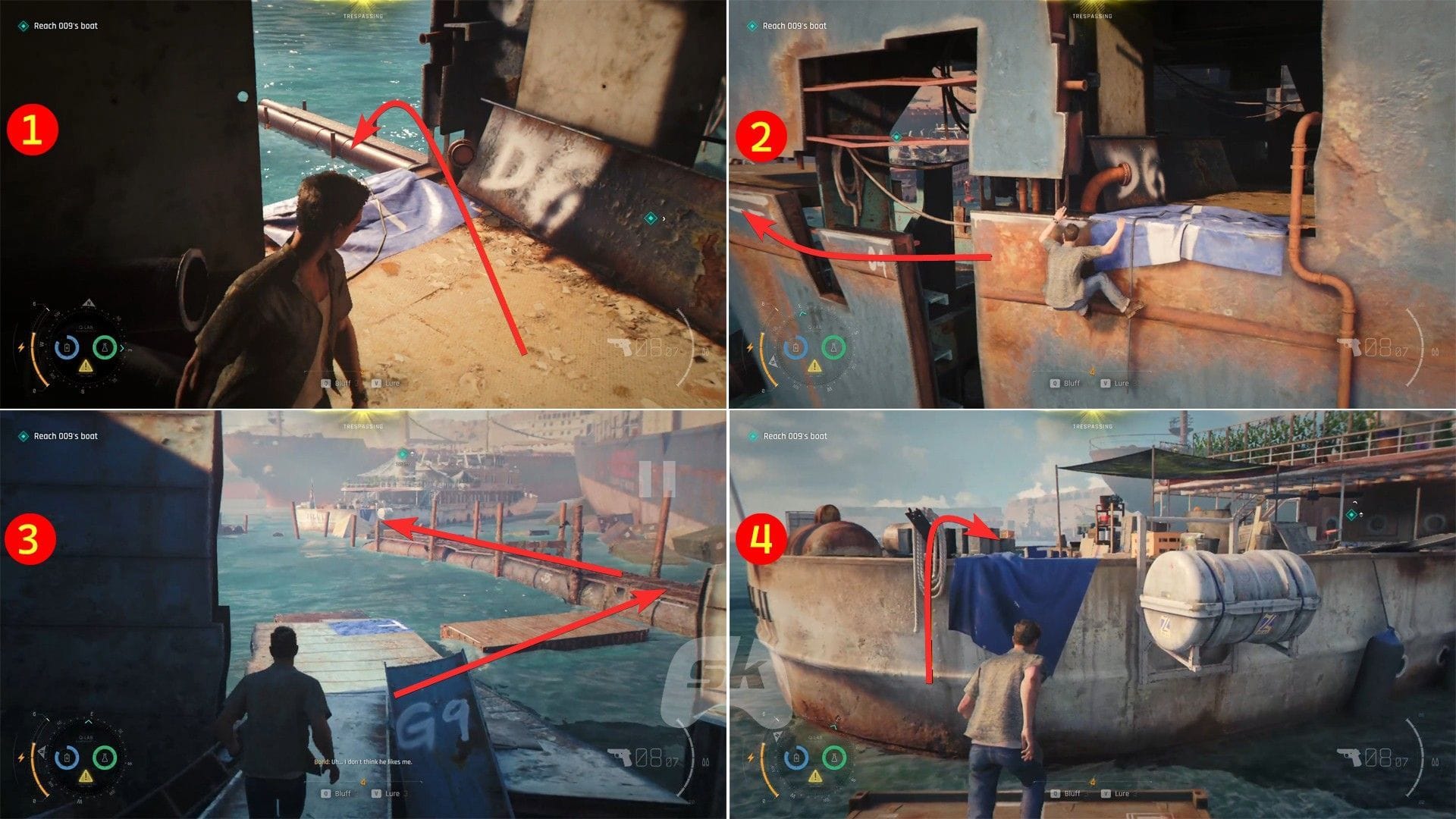 Reach 009's boat (Image via Sportskeeda Gaming || IO Interactive)