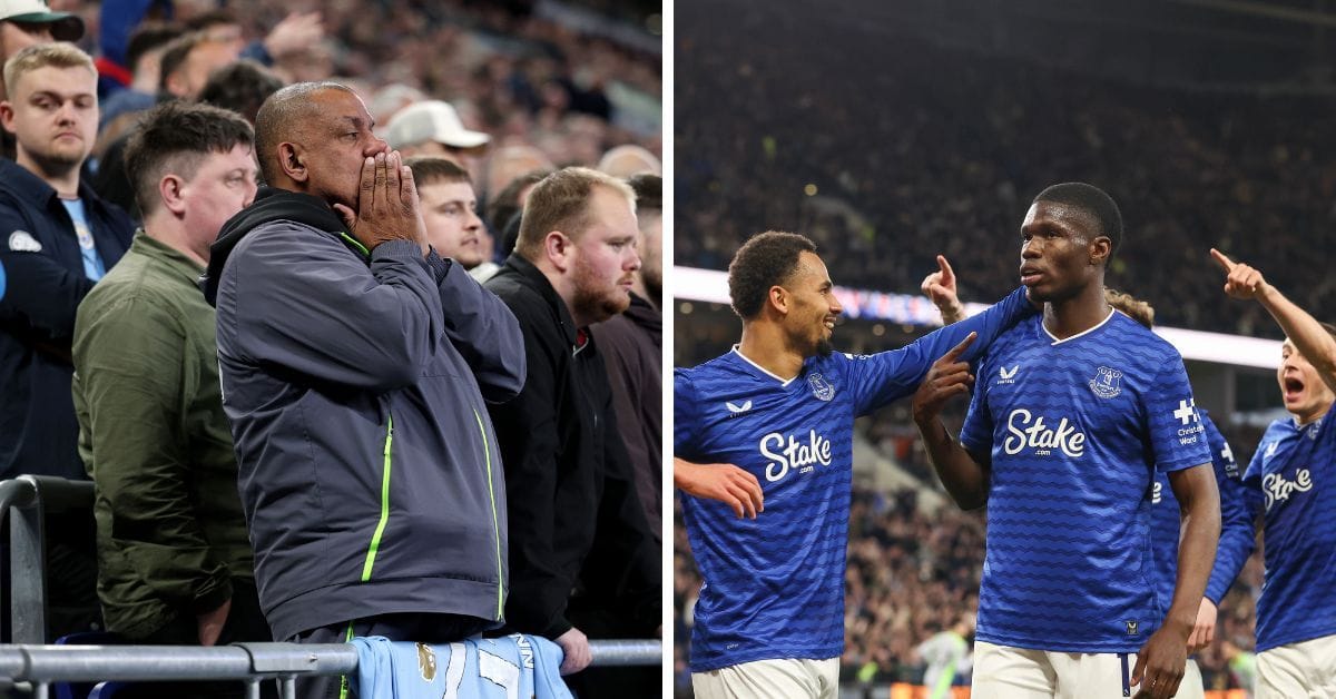 Everton troll Manchester City fan who went viral with Arsenal bottle jibe after dramatic twist in title race