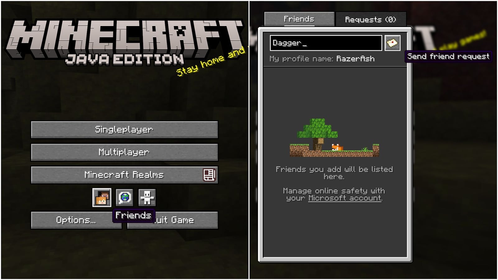 Java Friend Page How to add friends in Minecraft Java Edition