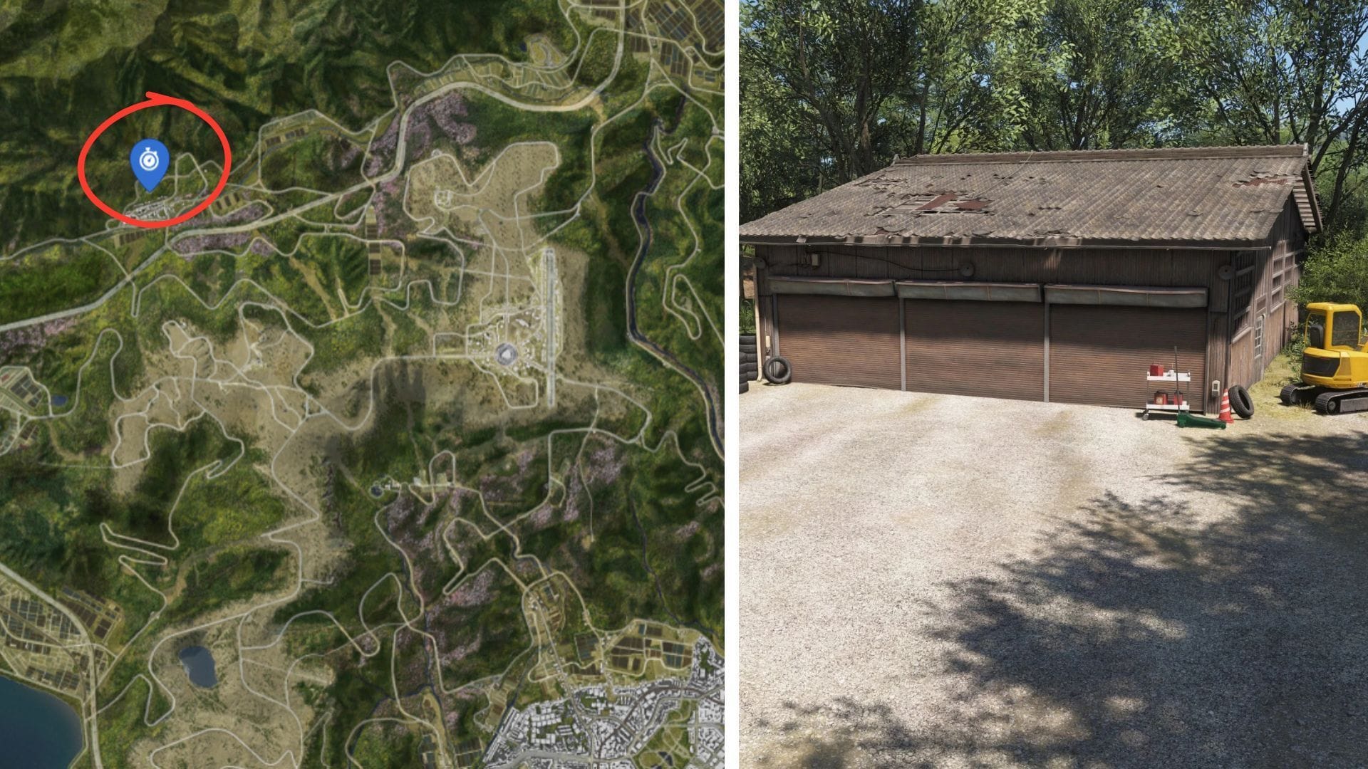 Location of Mitsubishi #1 Sierra Sierra Enterprises Lancer Evolution Time Attack (Image via Xbox Game Studios || Map Genie)