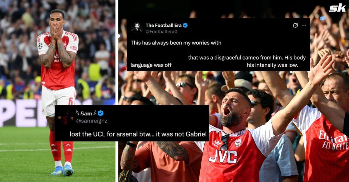 “It was not Gabriel”, “Lazy footballer” - Fans blame Arsenal star responsible for Champions League final loss against PSG