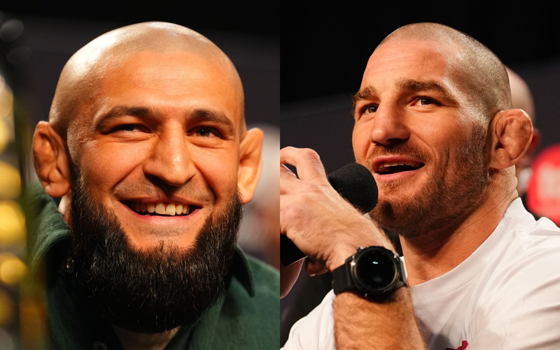 Khamzat Chimaev wraps middleweight belt around Sean Strickland after UFC 328 loss despite pre-fight friction 