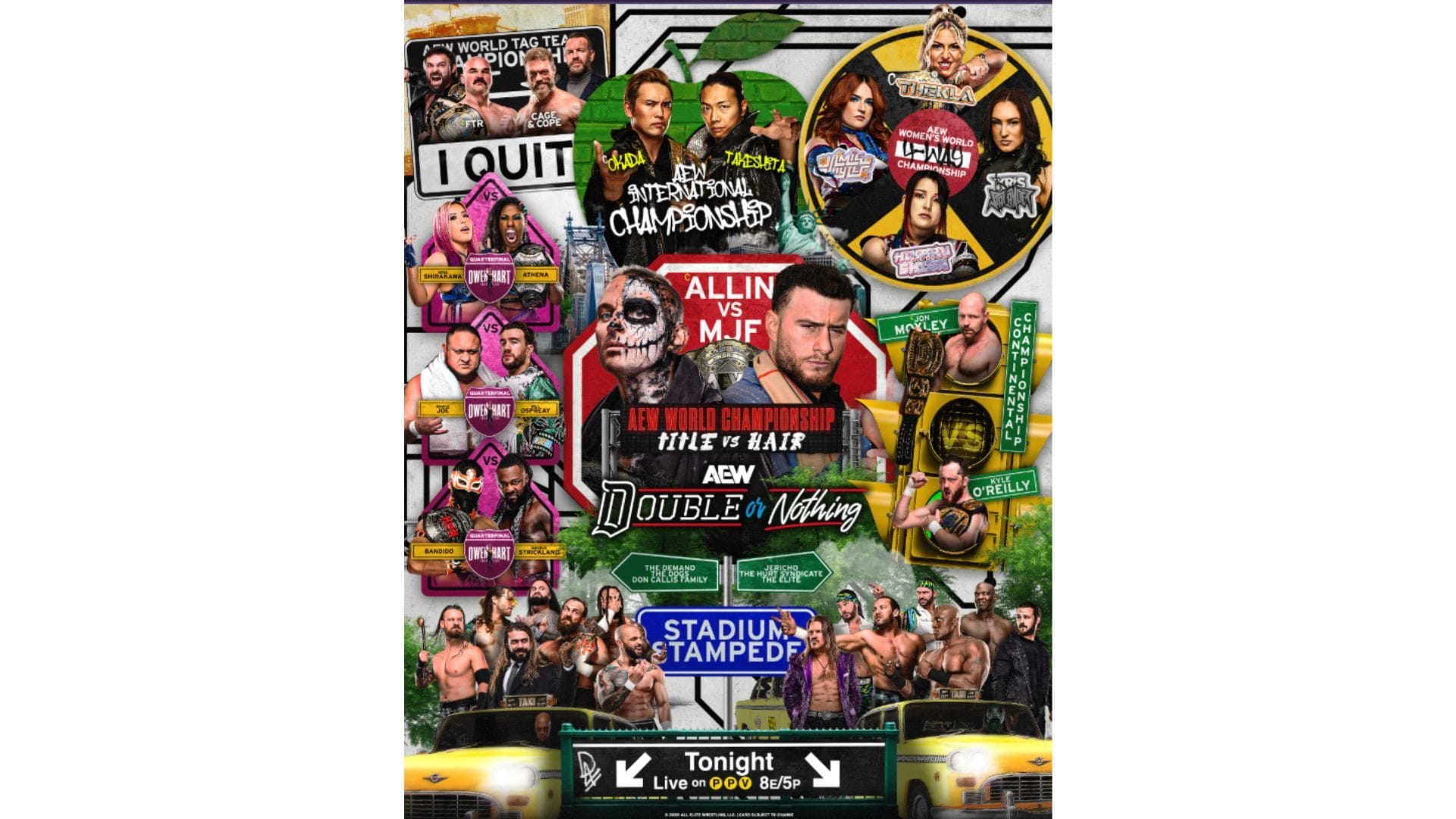 Official card for Double or Nothing 2026 (Image via X @AEW) 