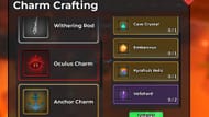 Occulus Charm in the Crafting Bench (Image via Roblox)