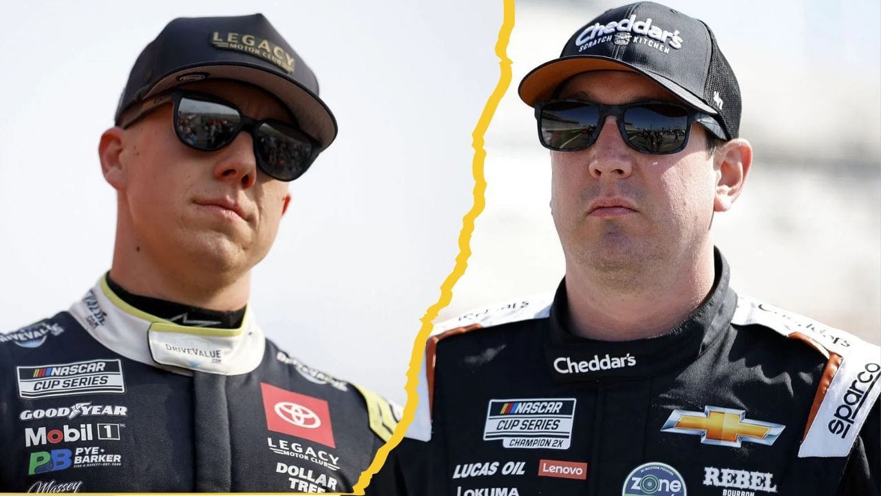 “Always know who you racing beside”: Kyle Busch fires back at John Hunter&nbsp;Nemechek after late-race contact at Texas