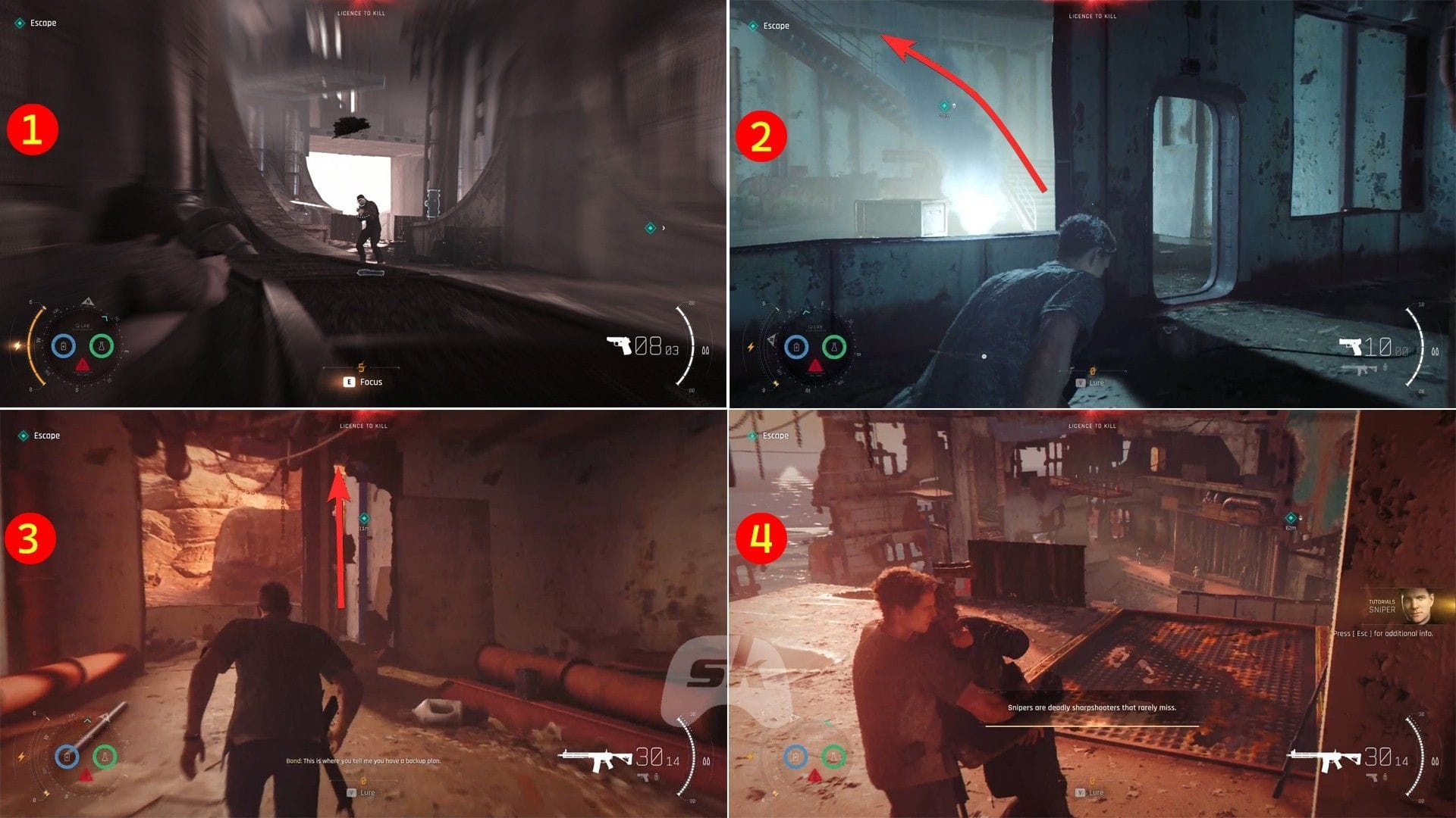 Head this way to escape (Image via Sportskeeda Gaming || IO Interactive)