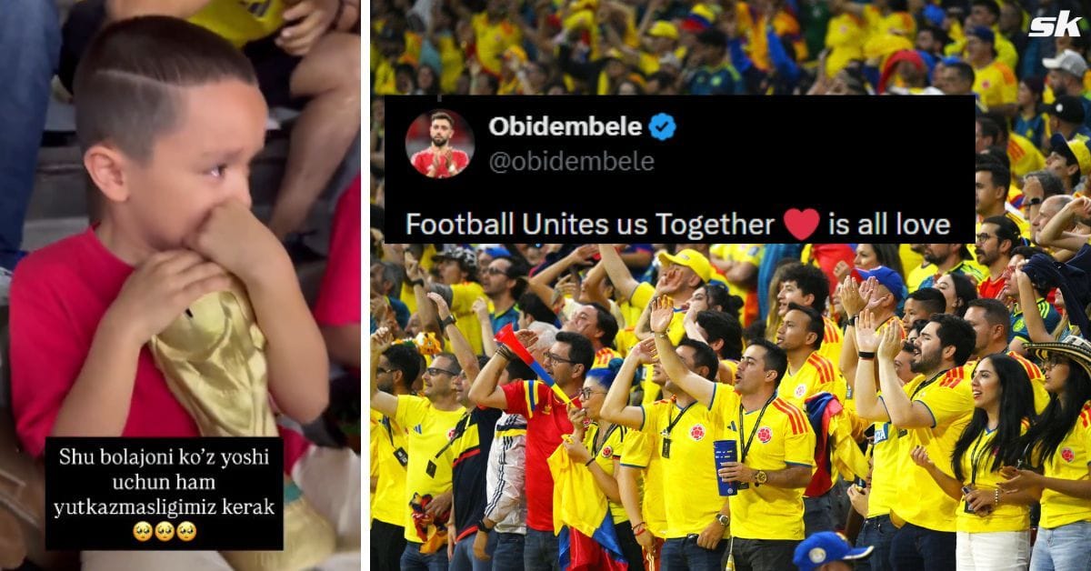 "Football unites us" - Fans react as video of Colombia faithful comforting crying Uzbekistan supporter after FIFA World Cup clash goes viral