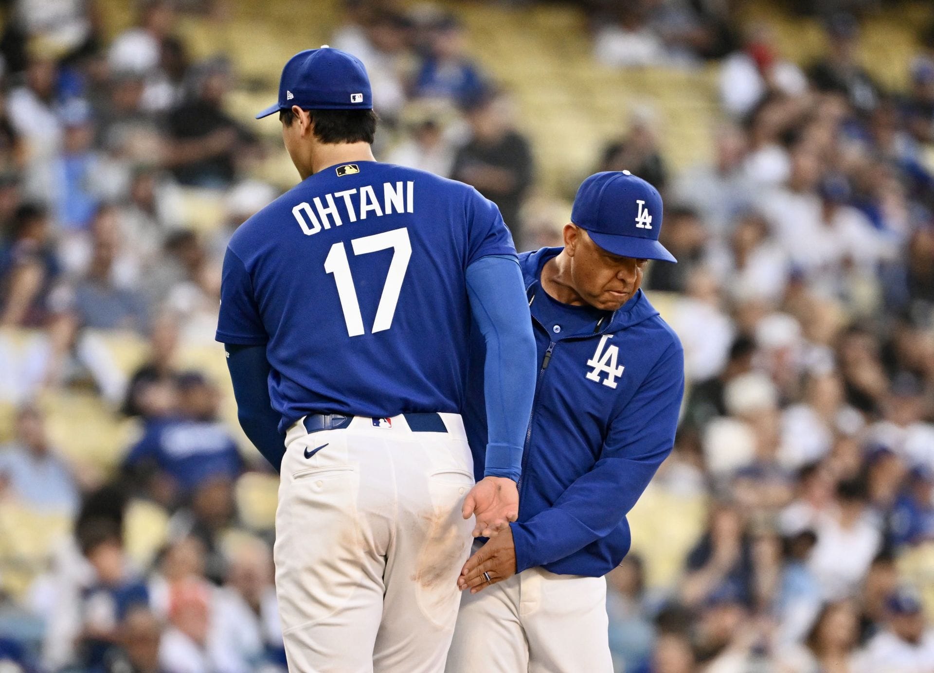 Dodgers skipper gives update on Shohei Ohtani's hitting and pitching prospects amid knee inflammation