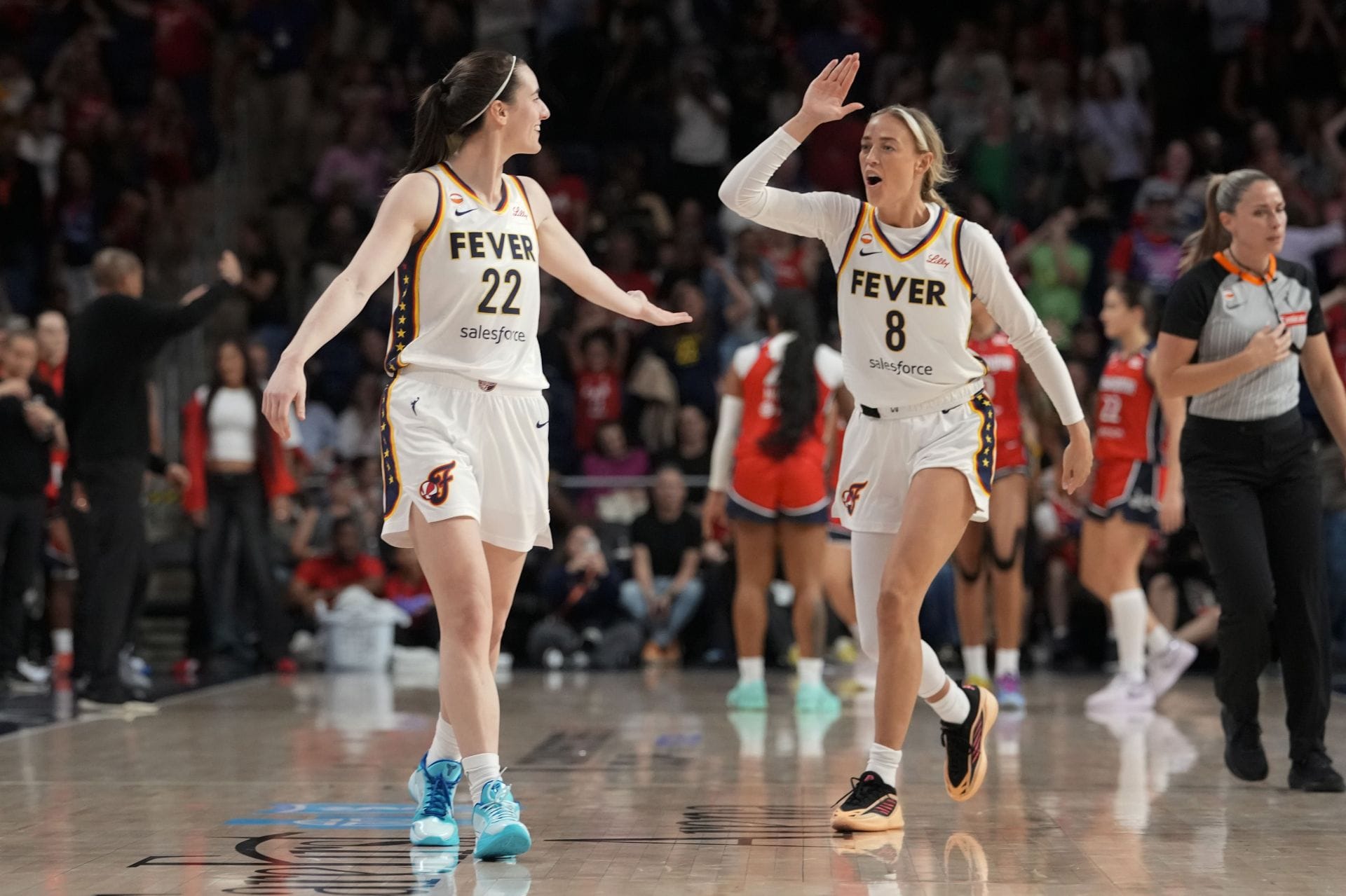 "IN YOUR FACE STEPHANIE WHITE", "Angel Reese’s trash a** could never" - WNBA Fans Explode After Caitlin Clark Drills Logo Game Winner Against Mystics