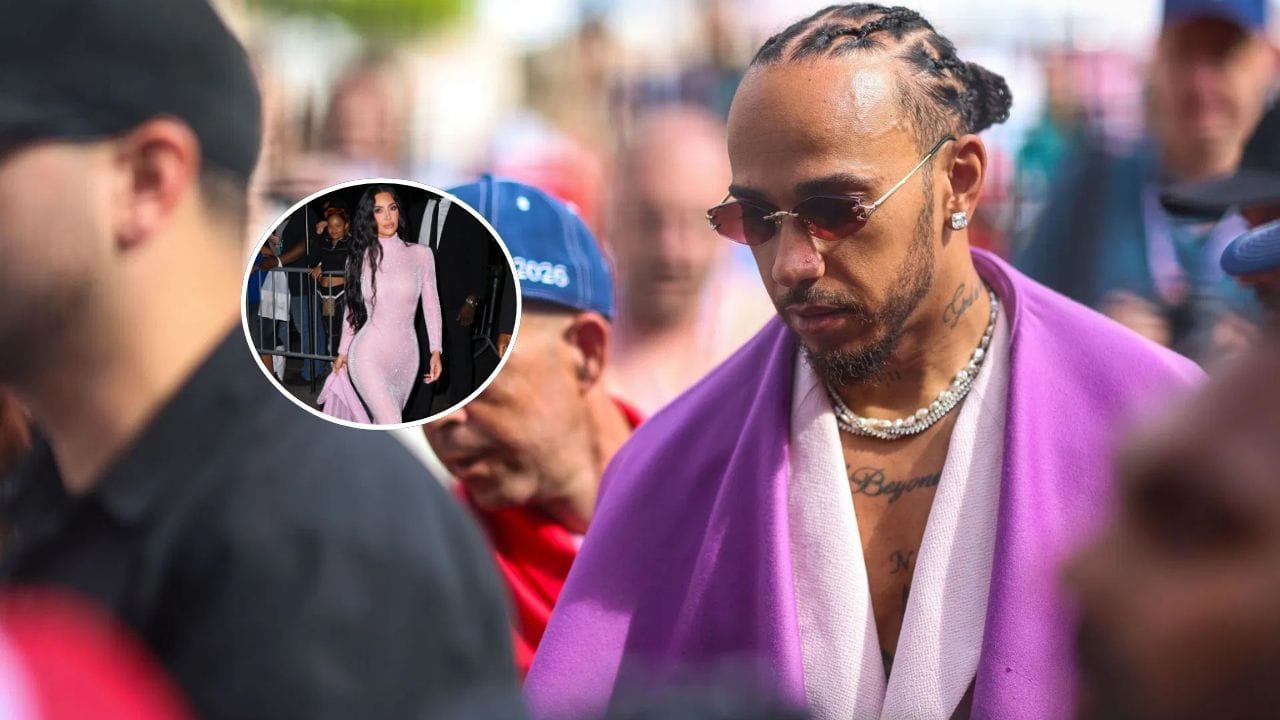 "He's swapped clothes with Kim Kardashian": Fans react to Lewis Hamilton's outfit as he made his way to the F1 paddock
