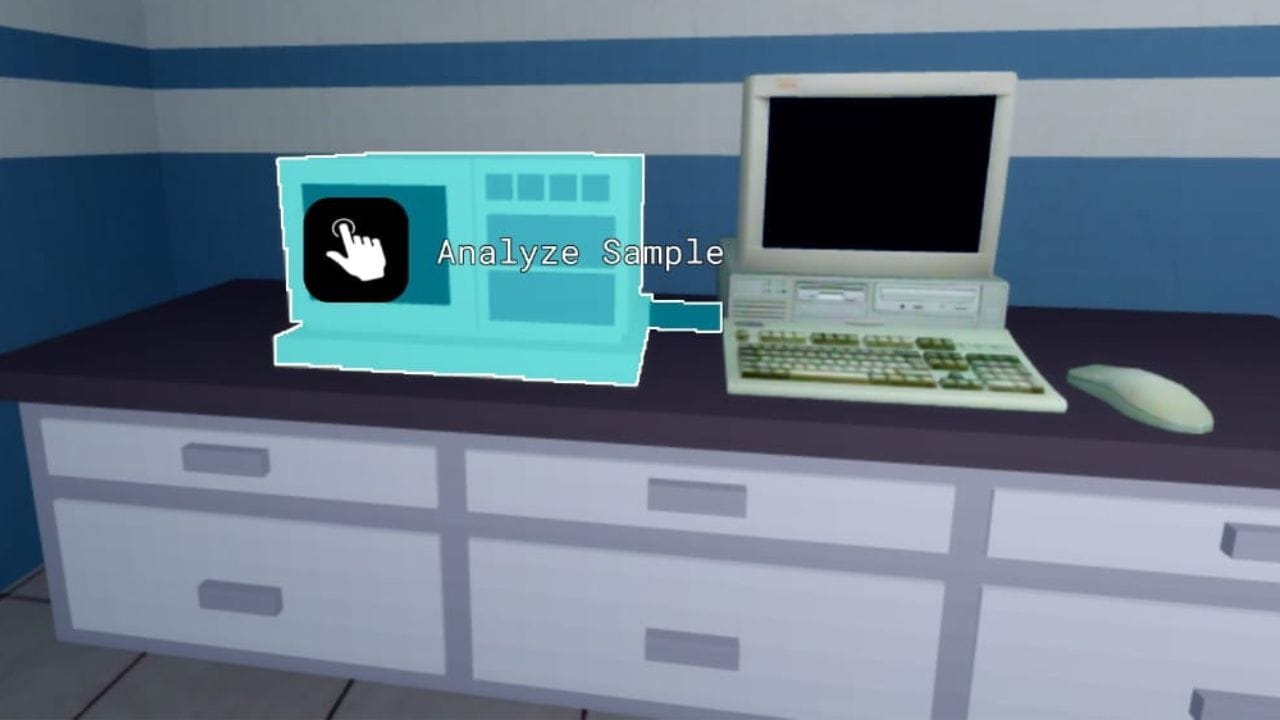 Máquina de análise de DNA (imagem via Roblox)