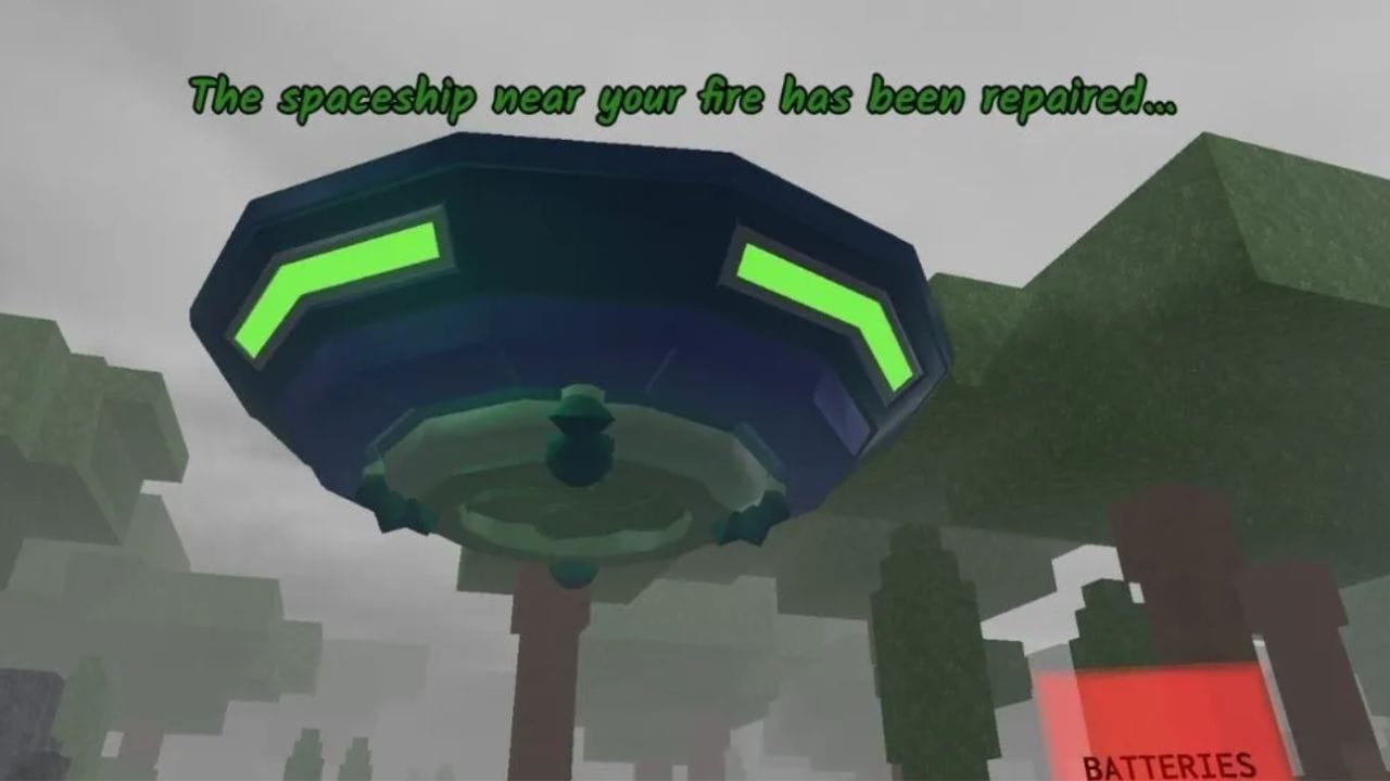 A nave reparada (imagem via Roblox)