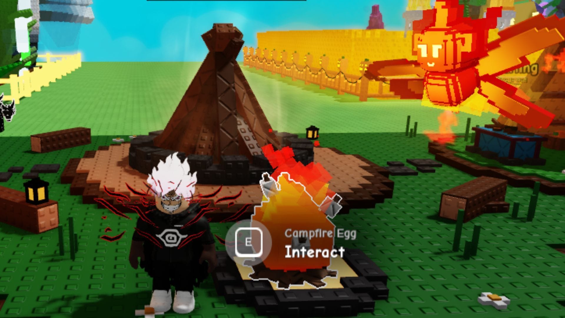 The Fire Wisp pet (Image via Roblox)