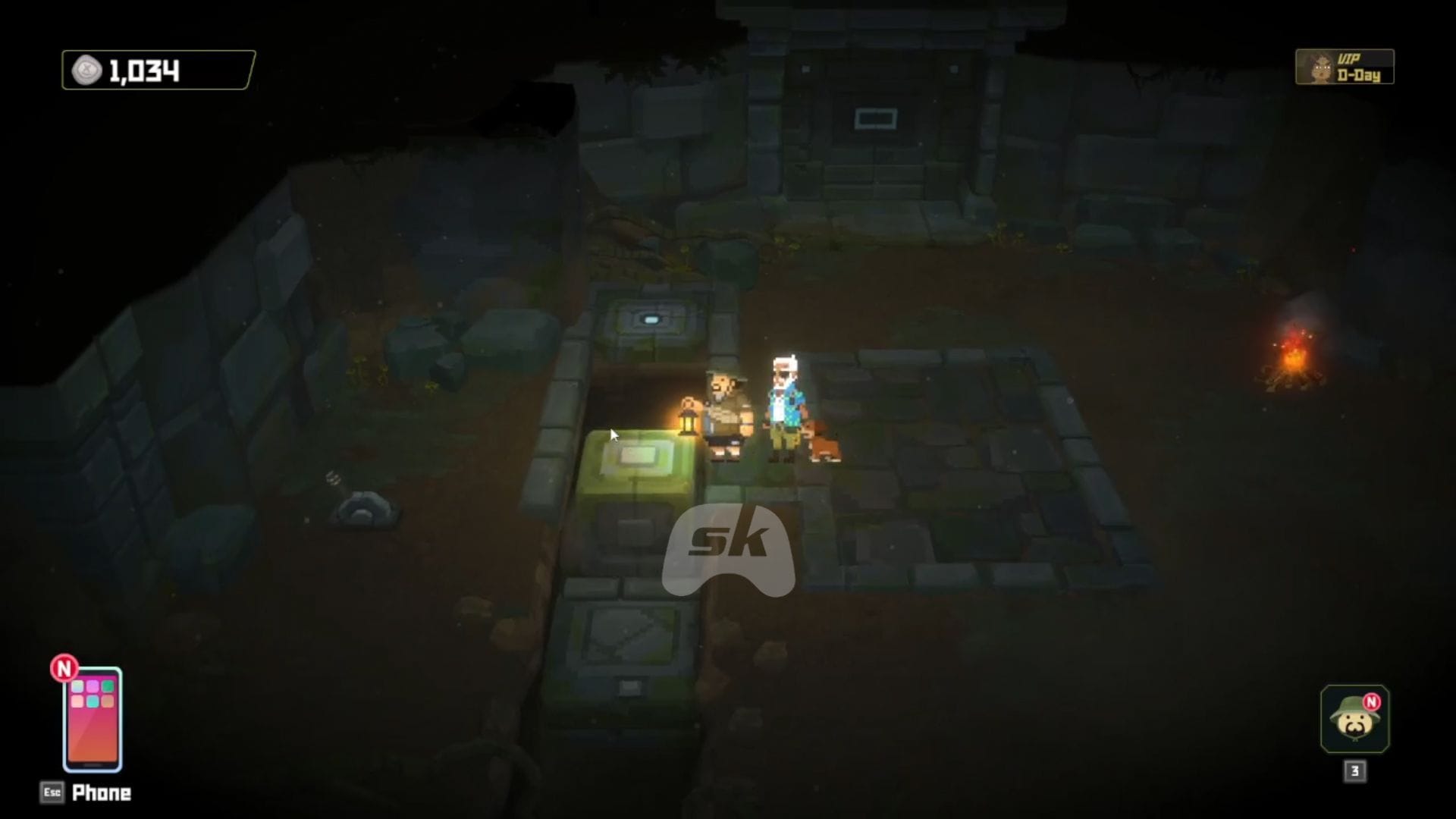O segundo quebra-cabeça do templo em Dave the Diver In the Jungle (Imagem via SK Gaming || Mintrocket)