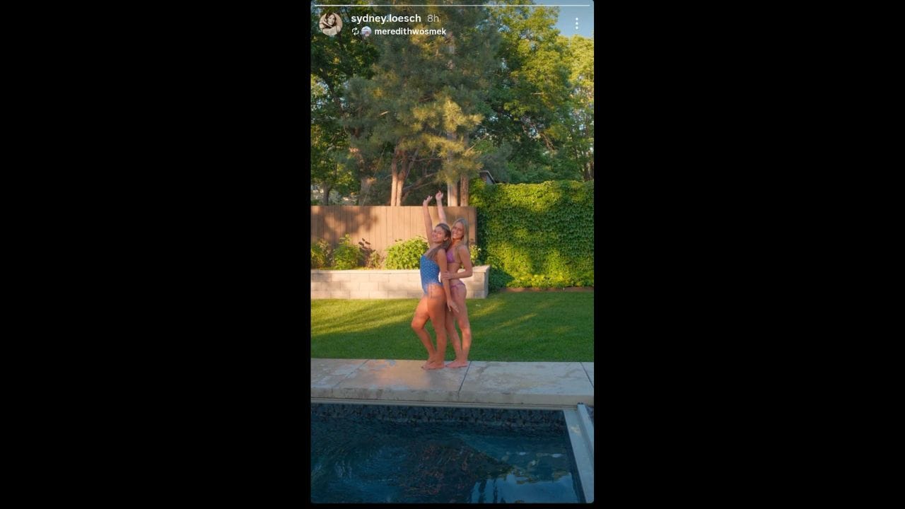 Captura de tela da história de Sydney Taylor no Instagram (imagem via Instagram.com/@sydney.loesch)