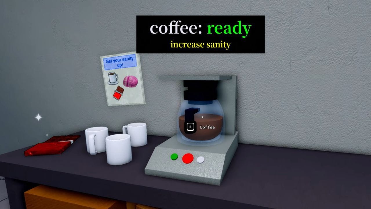 A máquina de café (imagem via Roblox)