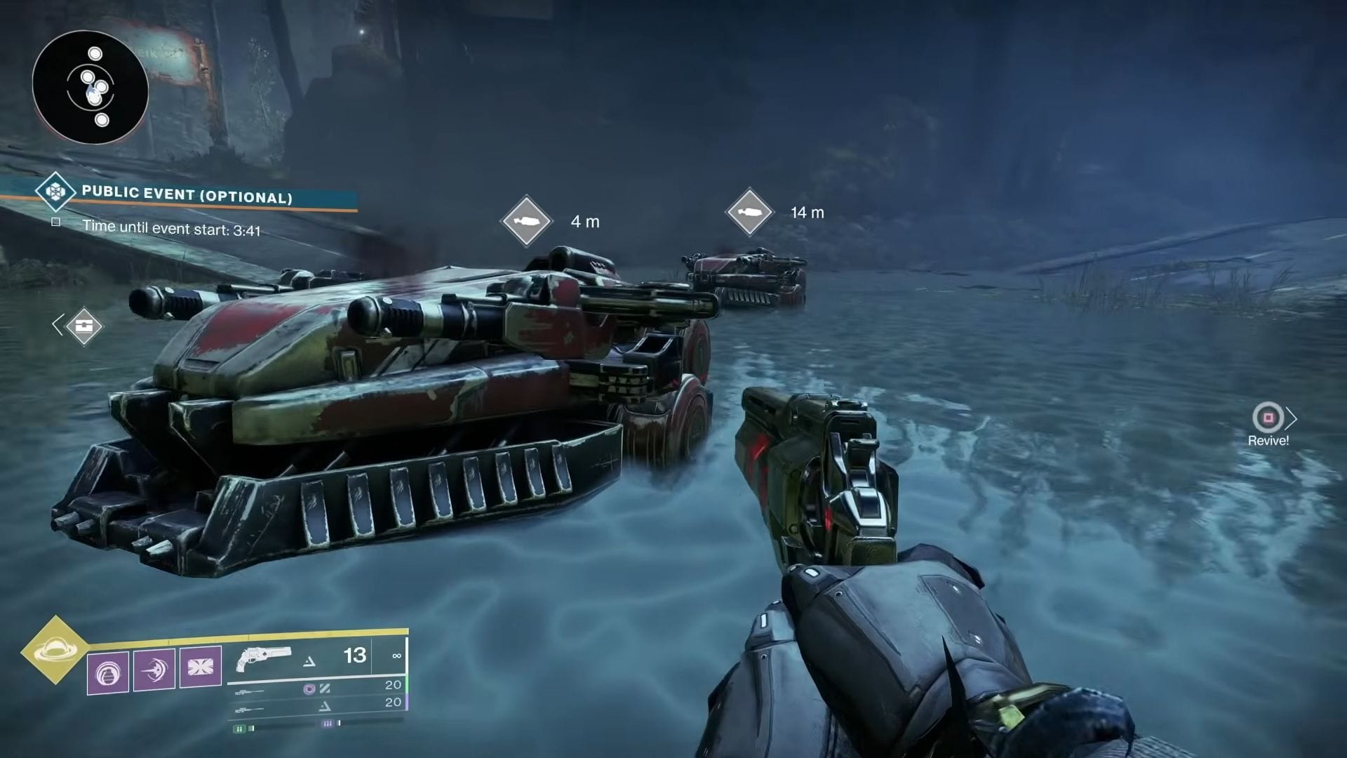 A couple of Interceptors are parked in the water body (Image via Bungie || YouTube/@GuidingLight)