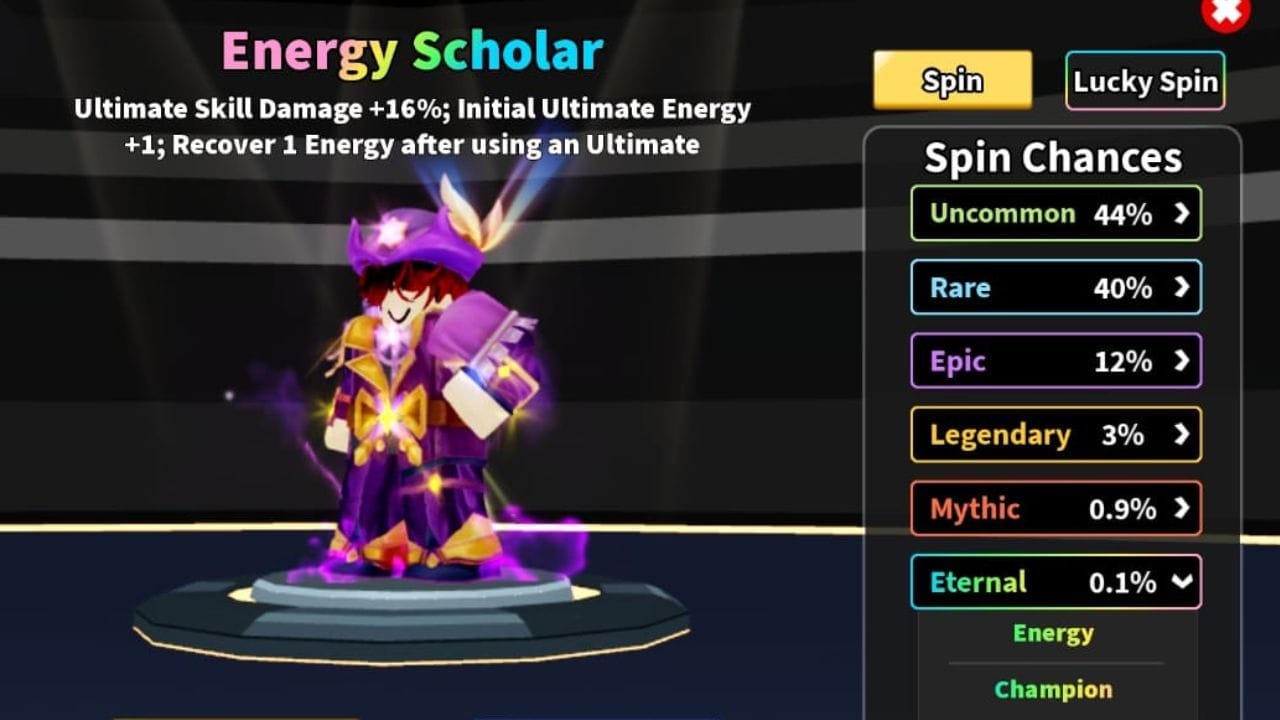 O traje Energy Scholar (imagem via Roblox)