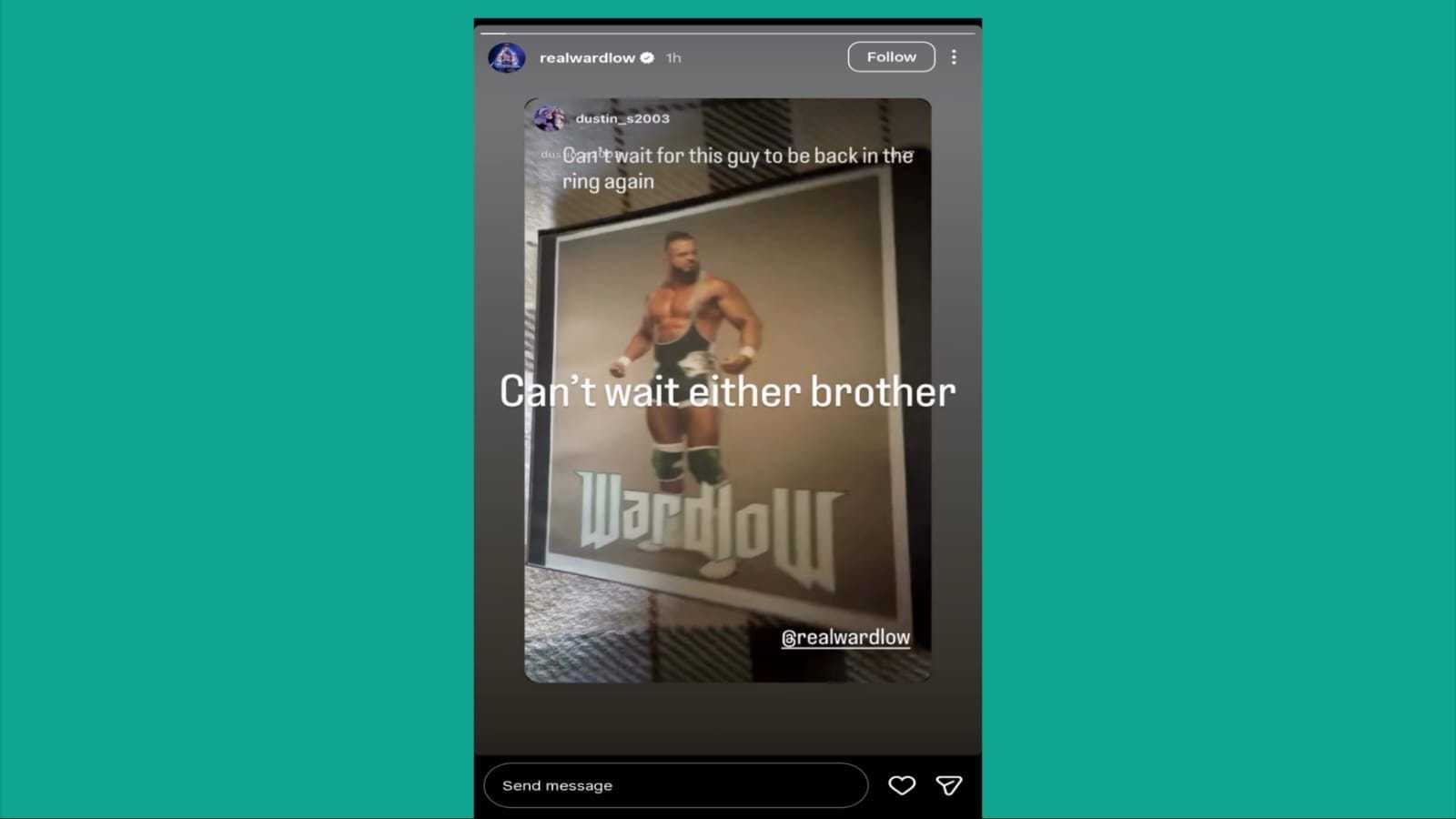 História do Instagram do Sr. Mayhem [Image via Instagram/@realwardlow]