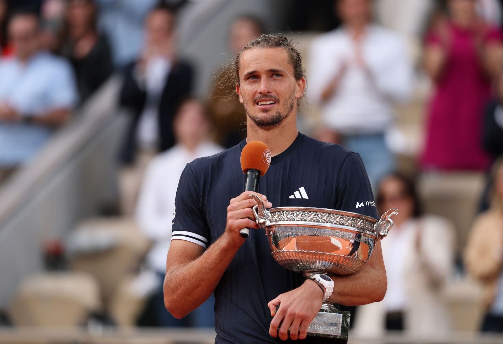 Alexander Zverev of Germany at the 2026 French Open at Roland Garros in Paris, France. (Photo by Getty Images)