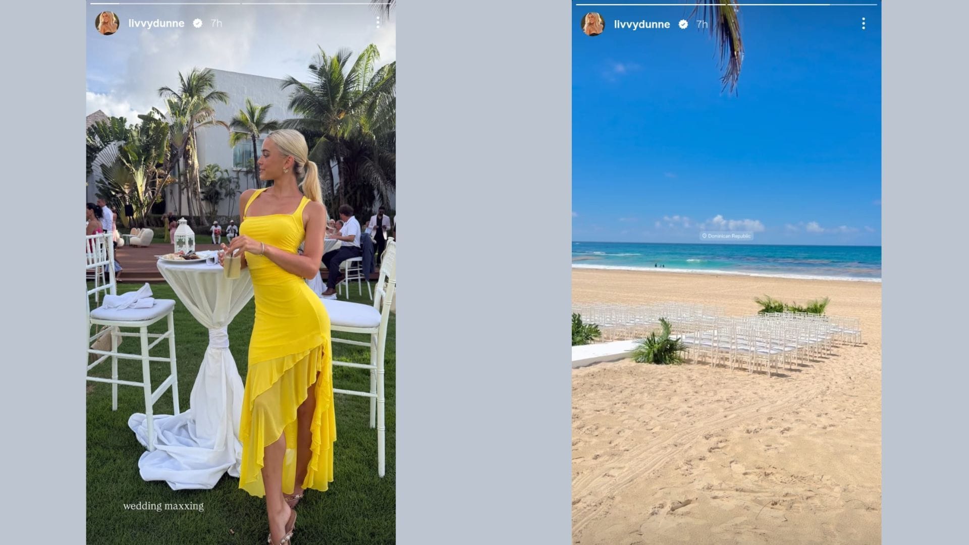 A namorada de Paul Skenes, Olivia Dunne, posta trechos do casamento na República Dominicana na história do IG