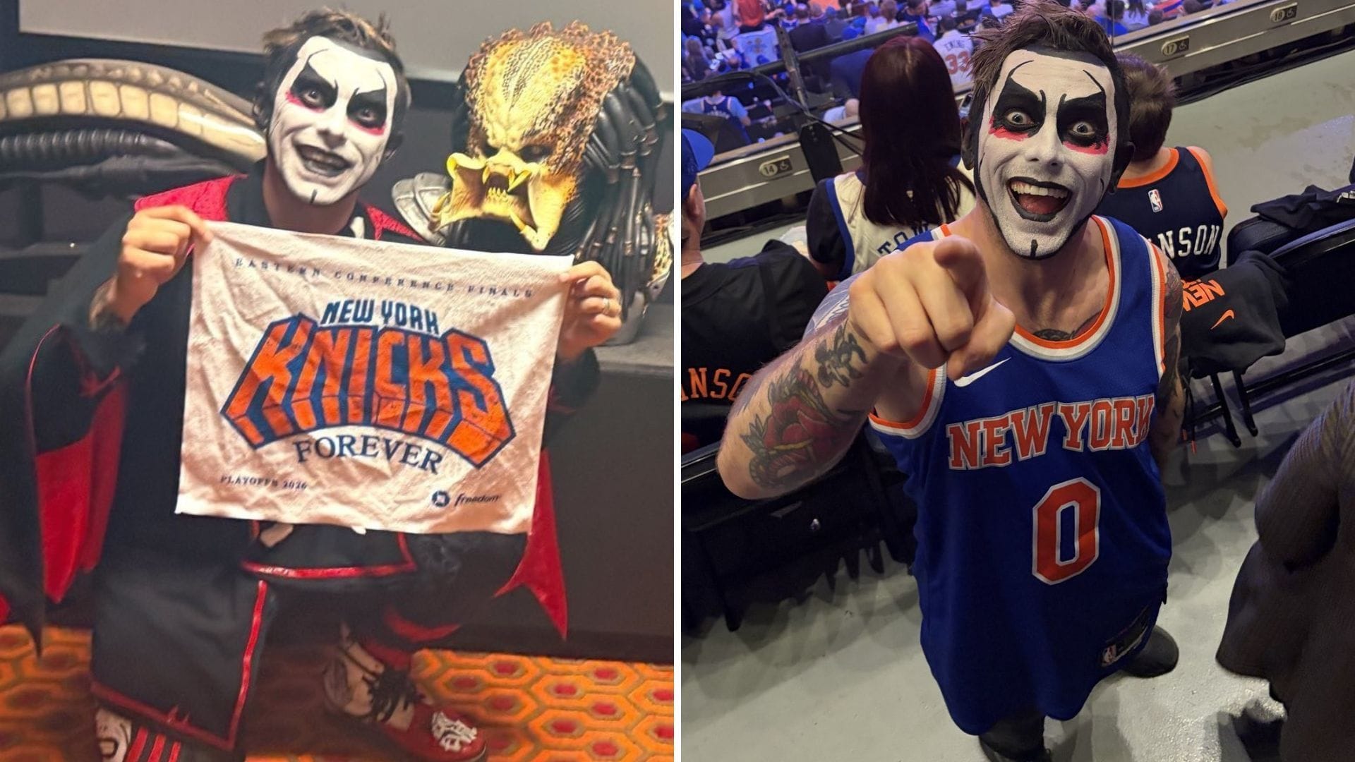 PHOTO: Danhausen 'Gets His Flowers' Following New York Knicks' NBA Championship Win