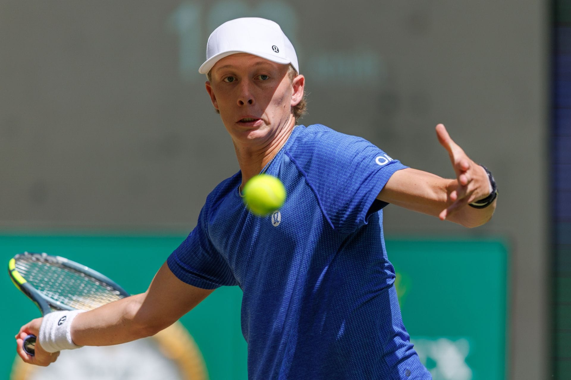  Ethan Quinn of the United States at the Terra Wortmann Open at the OWL Arena in Halle, North Rhine-Westphalia, Germany. (Photo by Getty Images)
