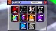 Fragmentos no inventário (imagem via Roblox)