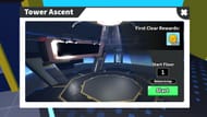 O menu Tower Ascent (imagem via Roblox)