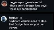 Screenshots of fans' comments on Instagram (Image via Instagram.com/@dugoutreport)