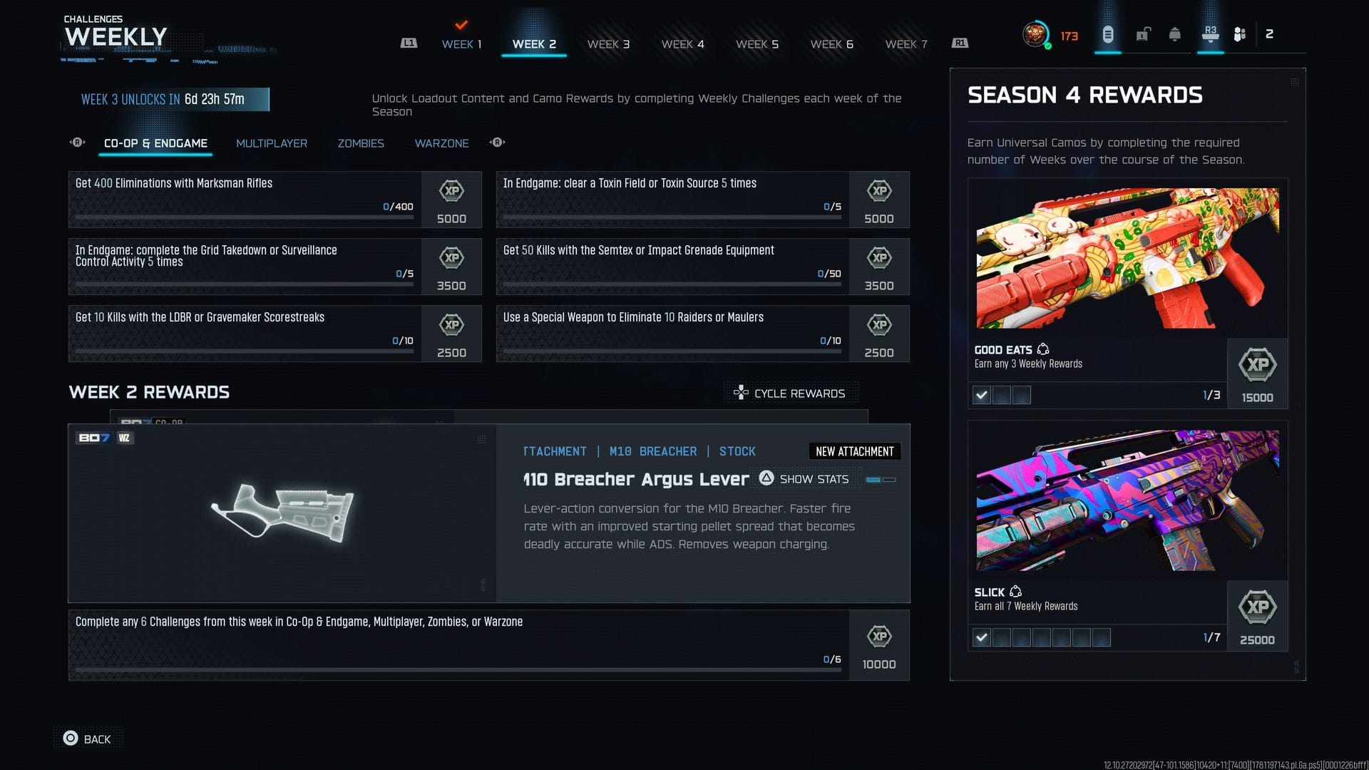 Desafios do modo Co-op Endgame para a 4ª temporada, semana 2 (imagem via Activision)