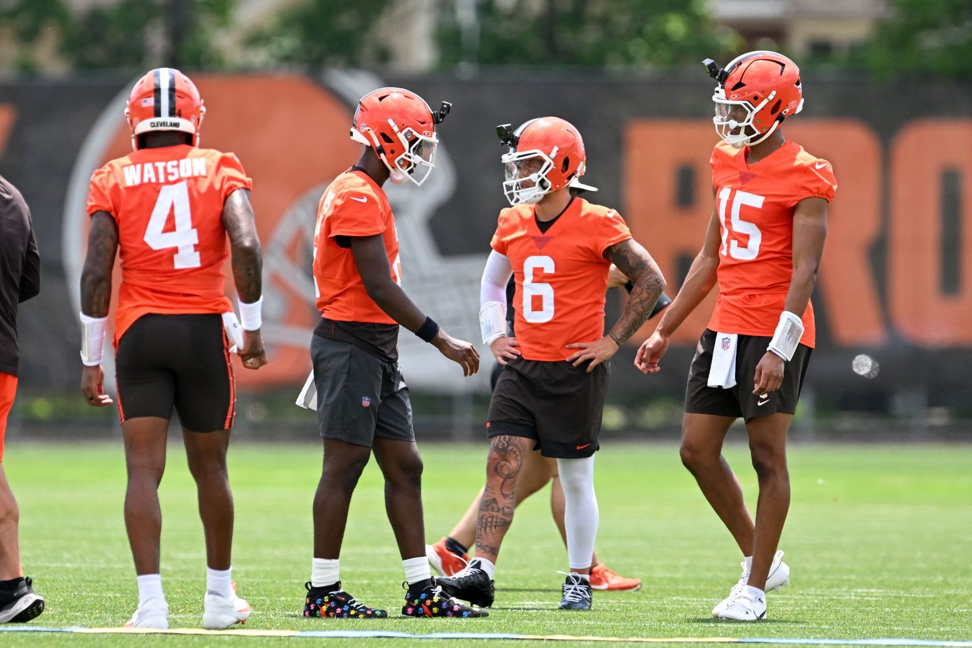 "Get rid of the QB tracker" "Deshaun threw way more INT’s": NFL fans react to Browns' OTA stats by Shedeur Sanders, Dillon Gabriel and Deshaun Watson